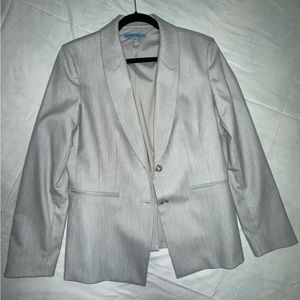 Professional woman grey blazer